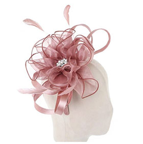 Rosewood Elegance Fascinator -Dark Champagne - Image 9