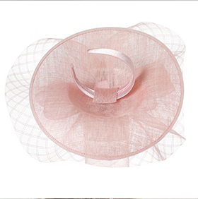 Ethereal Aviary Large Stunning Fascinator in Dusty Pink - Image 4