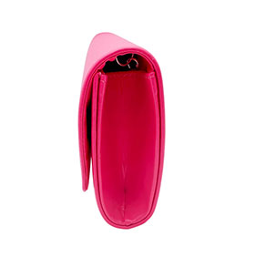 Plain Small Evening Clutch Bags with Turn Lock and Detachable Chain - Image 3